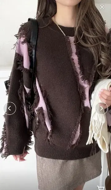 Classicalelf 프린지 디자인 오버 사이즈 니트 택 포함 새상품