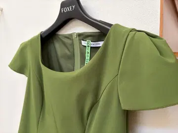 FOXEY NEW YORK 반팔 원피스 M 올리브 그린