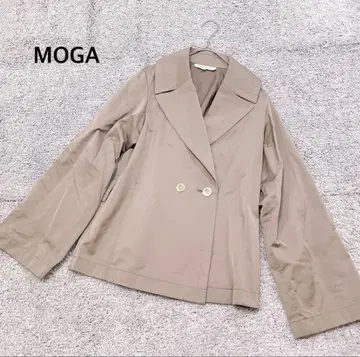 [ 모가 ] 스프링 코트 숏 기장 캐주얼 심플 루즈핏 브라운 계열