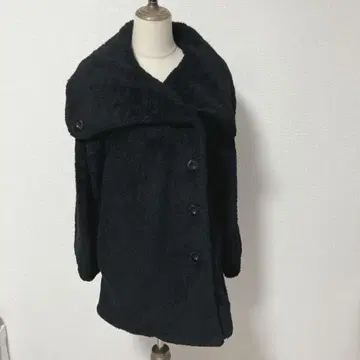 Plant Blend [ L ] 보아 자켓 코트 블랙 오버 사이즈 아우터