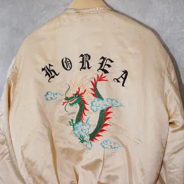 코리안 점퍼 한국 드래곤 자수 봄버 자켓 S~M 상당