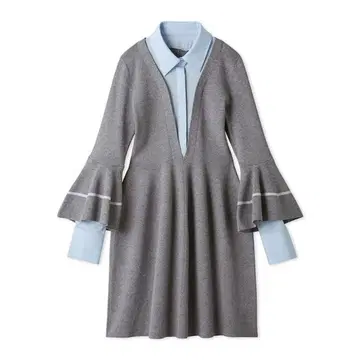 LILY BROWN 셔츠 도킹 니트 원피스