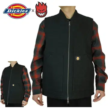 S 새상품 dickies 디키즈 SPITFIRE 덕 워크 베스트 퀼팅