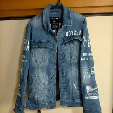 GOTCHA 자수 데님 자켓 라이트 블루