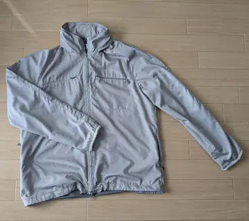 나일론 자켓 후드 부착 그레이