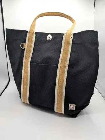 캔버스 공방 남녀 공용 A4 사이즈 용량 토트백 블랙