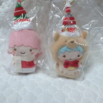 산리오 초귀여운 키키라라 마스코트 브로치 크리스마스