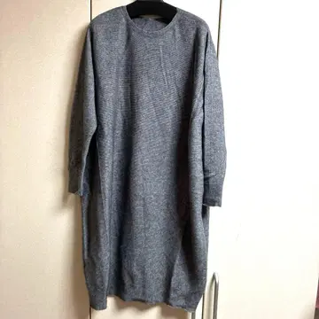 몽골제 캐시미어 100% 그레이 니트 원피스 L 사이즈