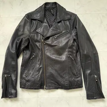 glamb 양가죽 더블 라이더 자켓 블랙 1