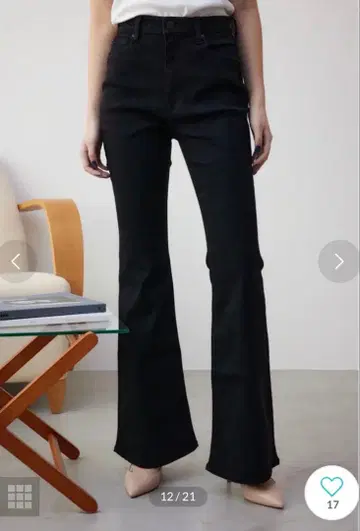 AZUL BY MOUSSY 플레어 데님 블랙 M 사이즈