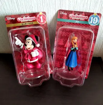 Disney 크리스마스 오너먼트 복권 미키마우스 & 안나 2점 세트