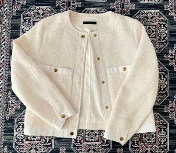 lelill 레릴 아이보리 노카라 트위드 자켓