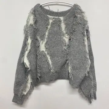 mystic 프린지 니트 그레이 프리 사이즈