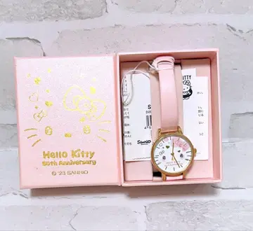 새상품급 택 포함! 산리오 헬로키티 50주년 기념 여성용 손목시계