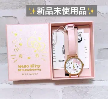 새상품급 택 포함! 산리오 헬로키티 50주년 기념 여성용 손목시계