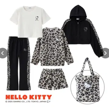 시마무라 해피백 헬로키티 레오파드 무늬 6종 세트 M 사이즈