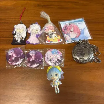 리제로 제로부터 시작하는 이세계 생활 캔뱃지 러버스트랩 피규어