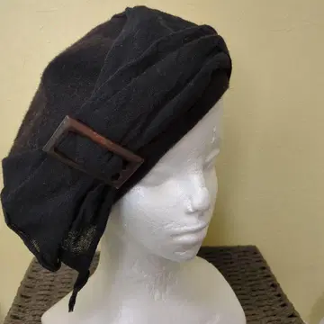 블랙 랩 스타일 모자 우드 버클 포함