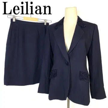 Leilian 레리안 스커트 셋업 네이비 7 B8045