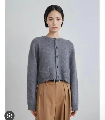MIESROHE sustainable 샤기 컴팩트 니트 가디건