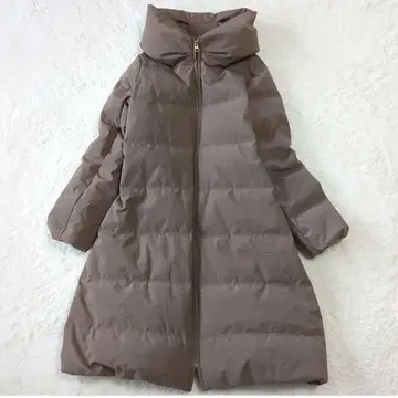 DONA MARIE 다운 자켓 롱 숄카라 베이지 M