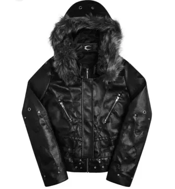 cozy worldwide 퍼 가죽 자켓