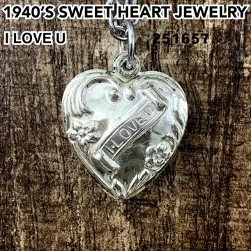 스위트하트 주얼리 I LOVE U 물망초 실버 빈티지 목걸이