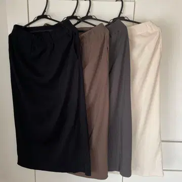 깔끔한 리브 타이트 롱 스커트