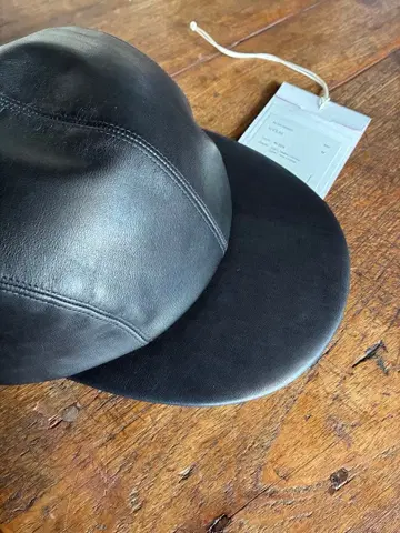 NICENESS 가죽 캡 블랙