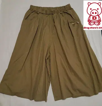 드럭 스토어즈 카키색 와이드 팬츠