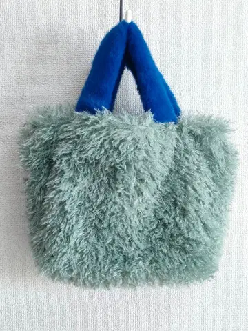 Mylanka (밀란카) 택 포함 새상품 퍼 백 블루 x 블루그린