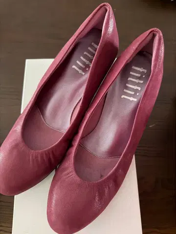 fitfit 보르도 와인 레드 진한 빨강 핑크 웨지 펌프스