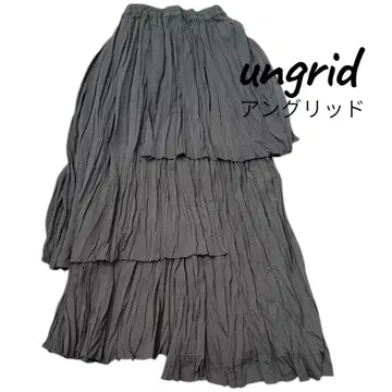 ungrid 언그리드 3단 스커트 브라운 갈색
