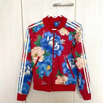 아디다스 오리지널스 보타니컬 트랙 자켓 빨간색 FARM XOT