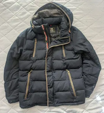 BEAMS HEART 다운 자켓 M 네이비 빔즈 남성용 후드