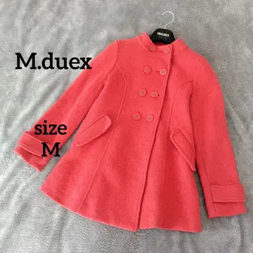M.duex 엠두 스탠드 카라 코트 P 코트풍 레드 울 혼방 M