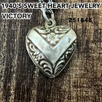 스위트하트 주얼리 Victory 물망초 실버 빈티지 목걸이