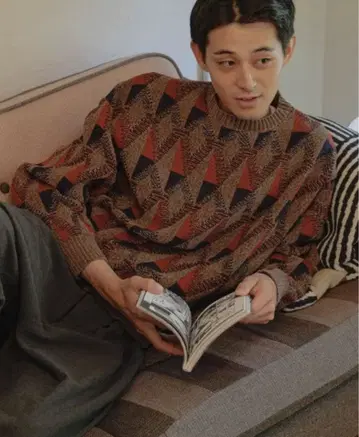 몰 모듬 자카드 니트