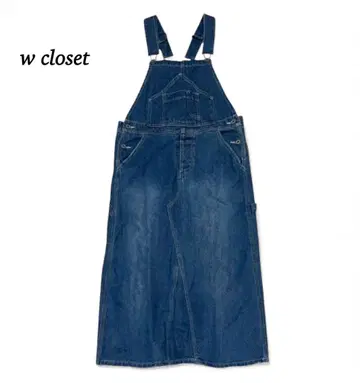 w closet 데님 오버롤 스커트 [ F ] 파랑 면100 내추럴 휴일