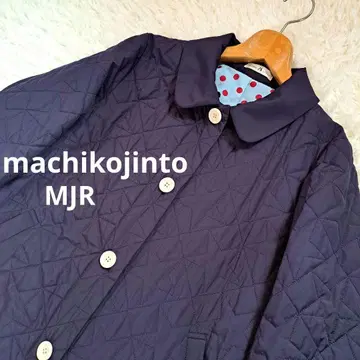 machiko jinto 별 모양 퀼팅 코트 롱 기장 루즈핏 A라인 M
