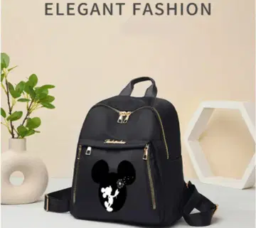 미키마우스 프린트 블랙 백팩
