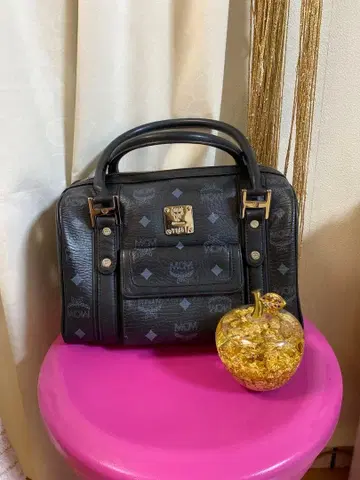 새상품급 MCM 미니 보스턴 백 비세토스 가죽