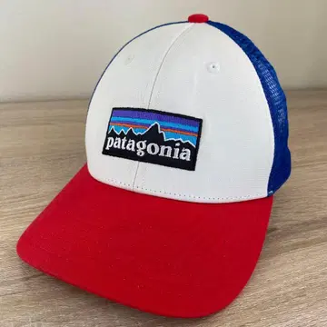 patagonia 메쉬 캡 빨간색 파랑 화이트