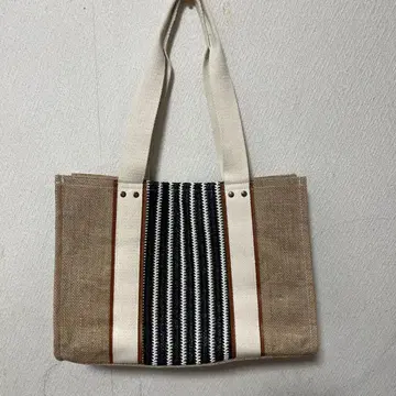AZUL 스트라이프 토트백 베이지/블랙