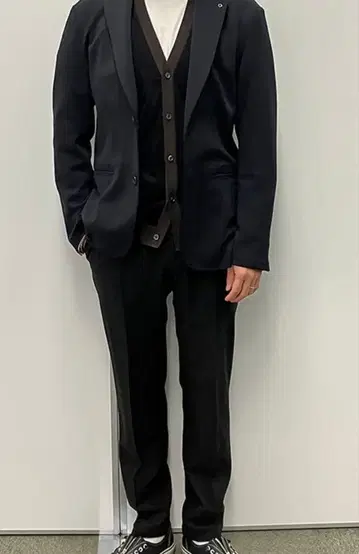 새상품급 울 스트레치 웜 팬츠 M 네이비