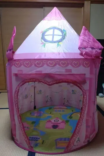 성 모양 텐트 핑크