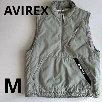 AVIREX 나일론 베스트 세이지 그린 한정품 사이즈 M