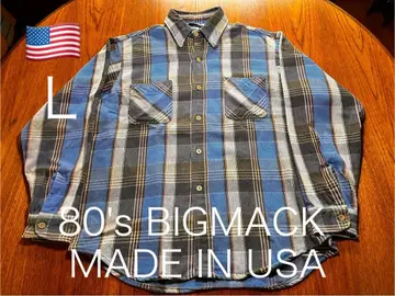 USA제! 80's BIGMACK 헤비 플란넬 셔츠 빈티지