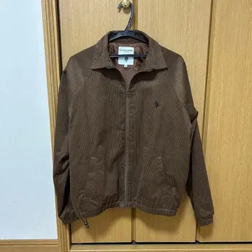 유에스플로어슨 별주 더블 지퍼 자켓 브라운 M 사이즈