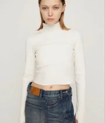 [ SLY ] BASIC HG RIB H/N TOPS